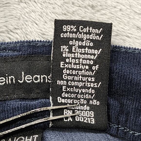 Calvin Klein Jeans Womens 6 Blue Stretch Corduroy Low Rise Straight Leg Casual - Picture 9 of 14